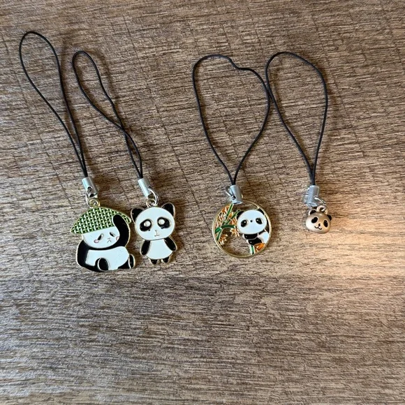 Cute Panda Phone Charms Set - Picture 1 of 3